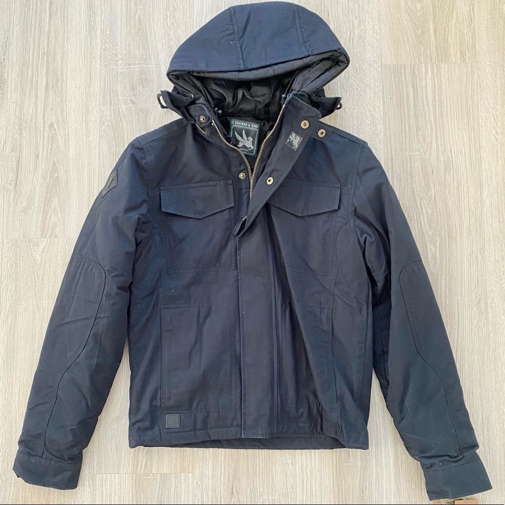 Spiewak & Sons 2 in 1 Carson Hooded Field Jacket in Black Sz S